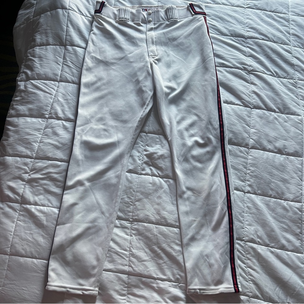 2013 Minnesota Twins Aaron Hicks Game Worn White Pants Majestic